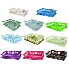 Hobby Medium Plastic Dish Drainer Plate and Cutlery Rack with Drip Tray